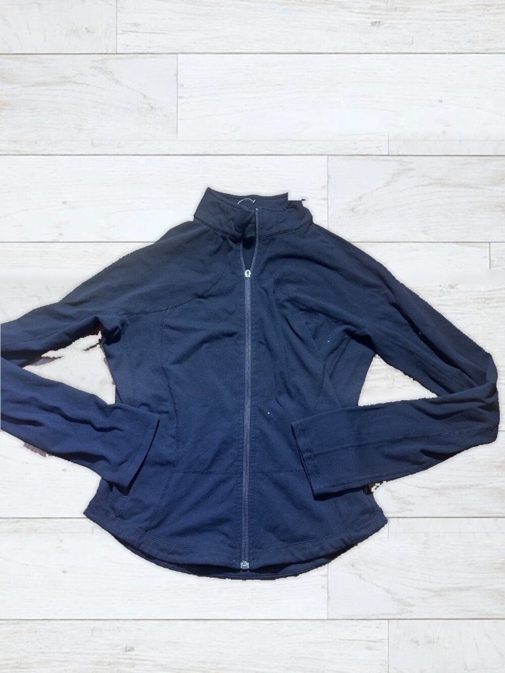 lululemon Black Fitted Zip Jacket 4-6 Fair